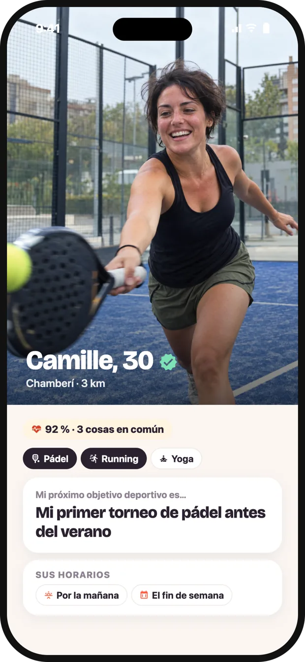 Un perfil que habla de deporte