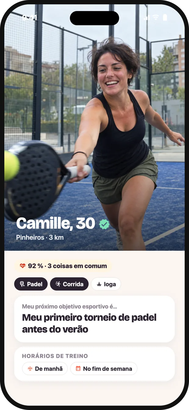 Um perfil que fala de esporte